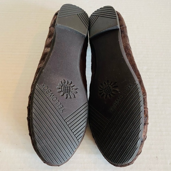 Yellow Box Brown Flats with Gold Accents - Picture 9 of 13